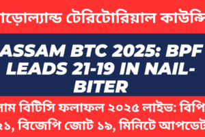 আসাম বিটিসি ফলাফল ২০২৫ লাইভ: বিপিএফ ২১, বিজেপি জোট ১৯, মিনিটে আপডেট